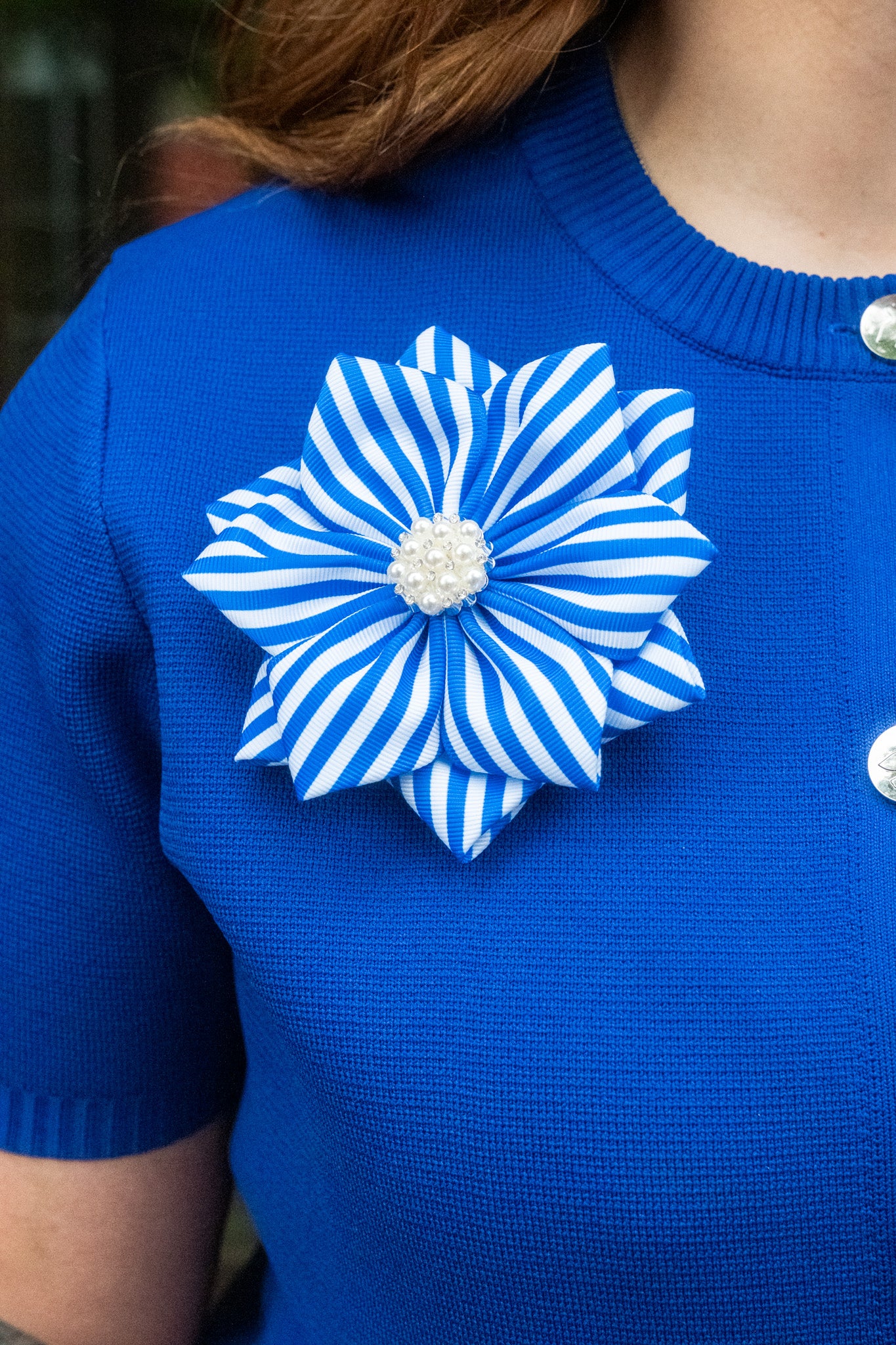 New Striped Ribbon Lapel Pin